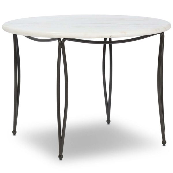 Table Idalia d'exterieur a manger, Blanc