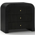 Hump 3 Drawer Bedside Coffre, Noir