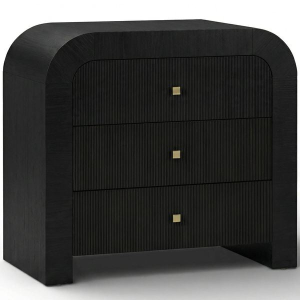Hump 3 Drawer Bedside Coffre, Noir