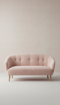 canapé parisien en velours blush