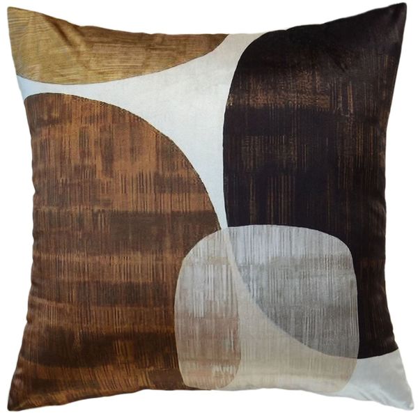 Mocha Coussin, Moderne Abstract